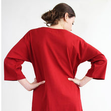 Carica l'immagine nel visualizzatore di Gallery, MAGLIA ABITO LILLA', COTONE INTERLOCK BIO, PORPORA