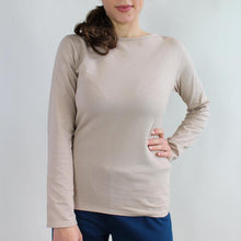 Carica l'immagine nel visualizzatore di Gallery, TEES BATEAU, JERSEY STRETCH BIO, MANDORLA