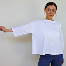 Carica l'immagine nel visualizzatore di Gallery, TEES TEA, JERSEY DI COTONE BIO FIAMMATO, BIANCO