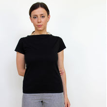 Carica l'immagine nel visualizzatore di Gallery, TEES TEA, JERSEY DI COTONE BIO FIAMMATO, NERO