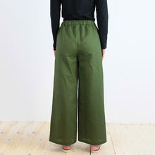 Carica l'immagine nel visualizzatore di Gallery, PANTALONE GALANGA LINO-COTONE VERDE PALMA