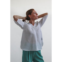 Carica l'immagine nel visualizzatore di Gallery, BLUSA MOLLY LINO-COTONE BIANCO