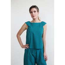 Carica l'immagine nel visualizzatore di Gallery, TOP MANIOCA COTONE SEERSUCKER SCACCHI