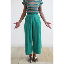 Carica l'immagine nel visualizzatore di Gallery, PANTALONE NEWBAGGY COTONE SEERSUCKER VERDE ACQUA
