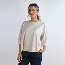 Carica l'immagine nel visualizzatore di Gallery, TEES GAROFANO JERSEY DI COTONE BIO FIAMMATO SABBIA