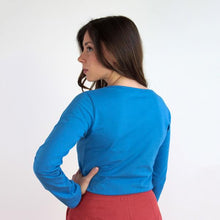 Carica l'immagine nel visualizzatore di Gallery, TEES BATEAU JERSEY STRETCH BIO AZZURRO MARE