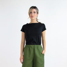 Carica l'immagine nel visualizzatore di Gallery, TEES TEA JERSEY STRETCH BIO NERO