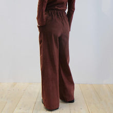 Carica l'immagine nel visualizzatore di Gallery, PANTALONE LIMONIUM VELLUTO A COSTE TERRACOTTA