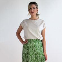 Carica l'immagine nel visualizzatore di Gallery, TEES ALESSIA JERSEY DI COTONE BIO FIAMMATO SABBIA