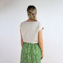 Carica l'immagine nel visualizzatore di Gallery, TEES ALESSIA JERSEY DI COTONE BIO FIAMMATO SABBIA