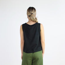 Carica l'immagine nel visualizzatore di Gallery, TOP PALMA JERSEY STRETCH BIO NERO