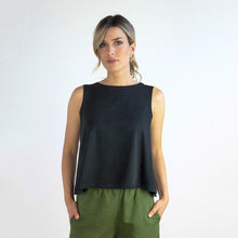 Carica l'immagine nel visualizzatore di Gallery, TOP PALMA JERSEY STRETCH BIO NERO