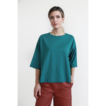 Carica l'immagine nel visualizzatore di Gallery, TEES GAROFANO JERSEY COTONE BIO FIAMMATO PAVONE