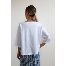 Carica l'immagine nel visualizzatore di Gallery, TEES GAROFANO JERSEY COTONE BIO FIAMMATO BIANCO