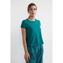 Carica l'immagine nel visualizzatore di Gallery, TEES OLIVO JERSEY COTONE BIO FIAMMATO PAVONE