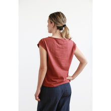 Carica l'immagine nel visualizzatore di Gallery, TEES ALESSIA JERSEY BIO FIAMMATO TERRACOTTA