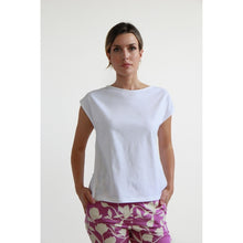 Carica l'immagine nel visualizzatore di Gallery, TEES ALESSIA JERSEY COTONE BIO FIAMMATO BIANCO
