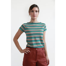 Carica l'immagine nel visualizzatore di Gallery, TEES TEA JERSEY BIO STRETCH RIGHE 5 COLORI