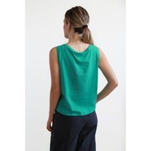 Carica l'immagine nel visualizzatore di Gallery, TOP PALMA JERSEY COTONE BIO STRETCH VERDE ACQUA