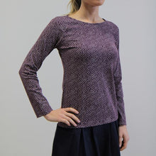 Carica l'immagine nel visualizzatore di Gallery, TEES ANETO JERSEY STRETCH BIO STAMPATO PRUGNA