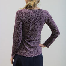 Carica l'immagine nel visualizzatore di Gallery, TEES ANETO JERSEY STRETCH BIO STAMPATO PRUGNA