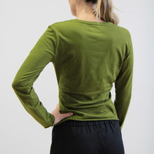 Carica l'immagine nel visualizzatore di Gallery, TEES FELCE JERSEY STRETCH BIO VERDE OLIVA
