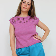 Carica l'immagine nel visualizzatore di Gallery, TOP POTENTILLA, FILATO DI COTONE, ERICA CHIARO