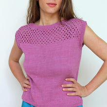 Carica l'immagine nel visualizzatore di Gallery, TOP POTENTILLA, FILATO DI COTONE, ERICA CHIARO