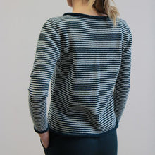 Carica l'immagine nel visualizzatore di Gallery, MAGLIA NEW EDERA ALPACA SUPERFINE RIGHE BLU