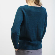 Carica l'immagine nel visualizzatore di Gallery, MAGLIA LINFA ALPACA BLU-VERDE