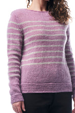 Carica l'immagine nel visualizzatore di Gallery, MAGLIA INFINITO, LANA, RIGHE LAVANDA