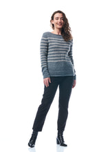 Carica l'immagine nel visualizzatore di Gallery, MAGLIA INFINITO, LANA, RIGHE AVIO