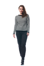 Carica l'immagine nel visualizzatore di Gallery, MAGLIA EDERA, ALPACA SUPERFINE, PANNA E NERO