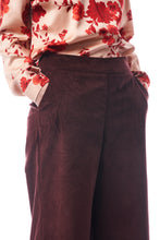 Carica l'immagine nel visualizzatore di Gallery, PANTALONE QUERCIA IN VELLUTO, COTONE BORDEAUX