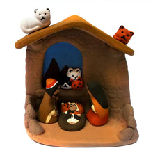 Carica l'immagine nel visualizzatore di Gallery, PRESEPE TRA I GATTINI TERRACOTTA