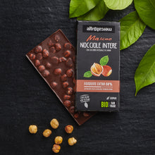 Carica l'immagine nel visualizzatore di Gallery, CIOCCOLATO MASCAO FONDENTE EXTRA CON NOCCIOLE INTERE - BIO | COD. 00001166 | 100 g