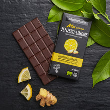Carica l'immagine nel visualizzatore di Gallery, CIOCCOLATO MASCAO FONDENTE ALLO ZENZERO E LIMONE - BIO | COD. 00001058 | 80 g