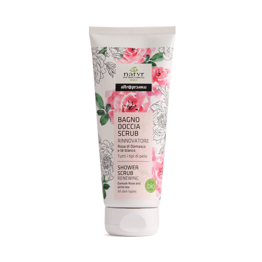 BAGNO DOCCIA SCRUB- ROSA DI DAMASCO E TE' BIANCO