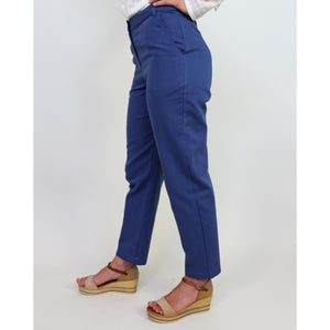 PANTALONE ERICA, COTONE, BLU INDACO