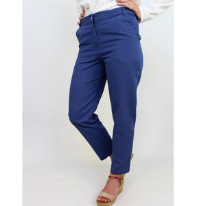 PANTALONE ERICA, COTONE, BLU INDACO