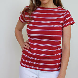 TEES TEA, JERSEY STRETCH BIO, RIGHE ROSSO