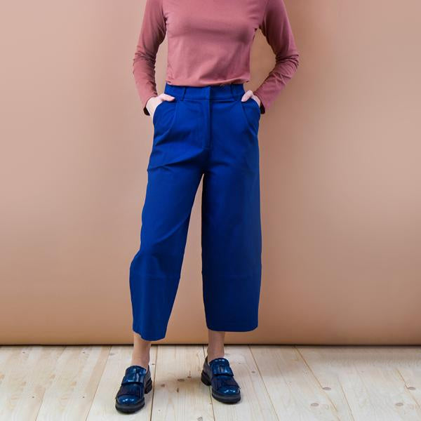 PANTALONE NEW BAGGY, COTONE, BLU INDACO