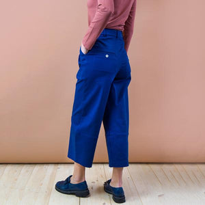 PANTALONE NEW BAGGY, COTONE, BLU INDACO