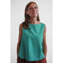 Carica l'immagine nel visualizzatore di Gallery, TOP MUGHETTO COTONE SEERSUCKER VERDE ACQUA
