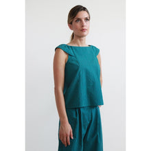 Carica l'immagine nel visualizzatore di Gallery, TOP MANIOCA COTONE SEERSUCKER SCACCHI
