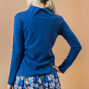 TEES BATEAU TURTLE. COTONE INTERLOCK BIO. BLU INDACO