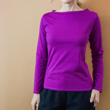 Carica l&#39;immagine nel visualizzatore di Gallery, TEES BATEAU. JERSEY STRETCH BIO. CICLAMINO
