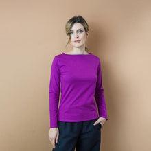 Carica l&#39;immagine nel visualizzatore di Gallery, TEES BATEAU. JERSEY STRETCH BIO. CICLAMINO
