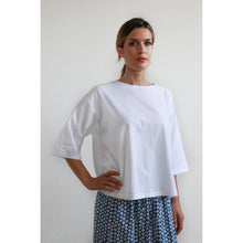 Carica l'immagine nel visualizzatore di Gallery, TEES GAROFANO JERSEY COTONE BIO FIAMMATO BIANCO
