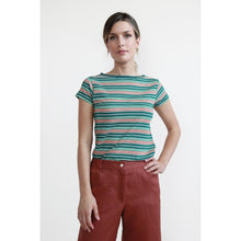 Carica l'immagine nel visualizzatore di Gallery, TEES TEA JERSEY BIO STRETCH RIGHE 5 COLORI
